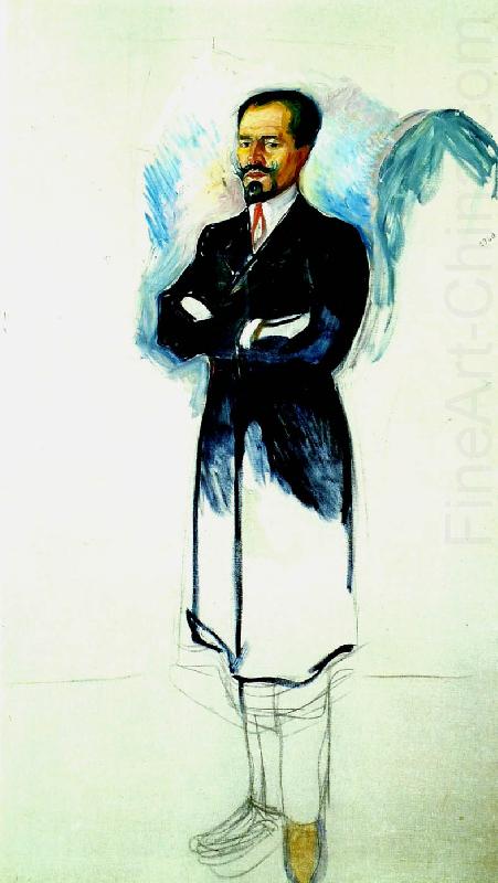 portratt av ernest thiel, Edvard Munch